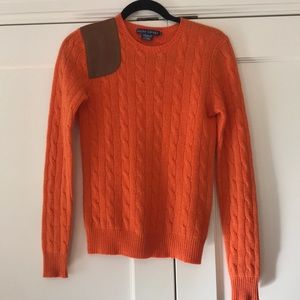 Ralph Lauren Cashmere Sweater with leather patch